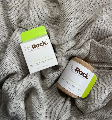 Miniatura 7 de Biorock Crystal Natural - Recambio de desodorante sin perfume de plástico y aluminio, desodorante en barra de sal para mujeres y hombres, ecológico