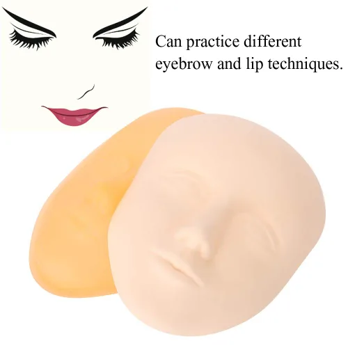 Miniatura 8 de Ceja de práctica de piel de tatuaje, kit de cabeza de entrenamiento de pestañas, kit de tatuaje, extremidad de práctica de tatuaje, microblading