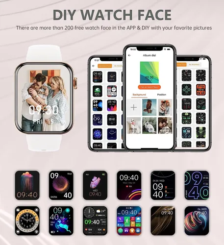 Miniatura 3 de Reloj inteligente compatible con Android iPhone, relojes inteligentes para mujer (recepción de llamadas/marcación), rastreador de fitness