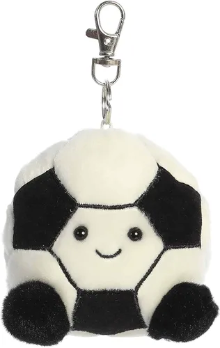 Aurora Adorable Palm Pals Striker Soccerball Clip-On - Divertido peluche coleccionable para niños y adultos coleccionistas, perfecto para decorar