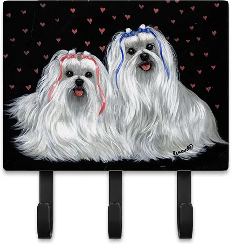 Miniatura 13 de Caroline's Treasures Bichon Frise Sisters - Ganchos para correa o llavero, multicolor