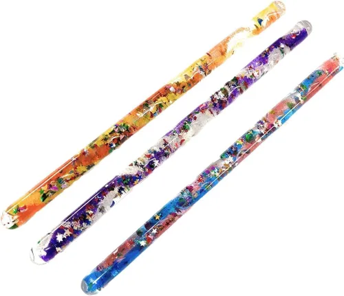 Toysmith Varitas de purpurina en espiral jumbo (12.5 pulgadas) Set de regalo para fiesta, paquete de 3 unidades (surtido)
