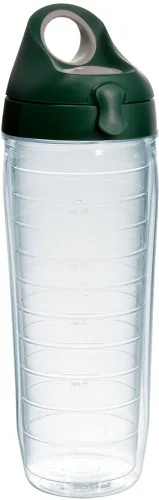 Miniatura 27 de Taza de viaje Tervis de doble pared transparente y colorida con tapa fabricada en Estados Unidos mantiene las bebidas frías y calientes, 24 onzas