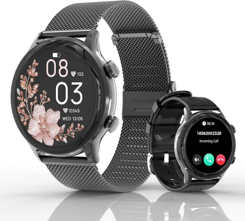 Relojes inteligentes para mujer, reloj inteligente deportivo para responderhacer llamadas, IP68 rastreadores de fitness con frecuencia cardíaca del