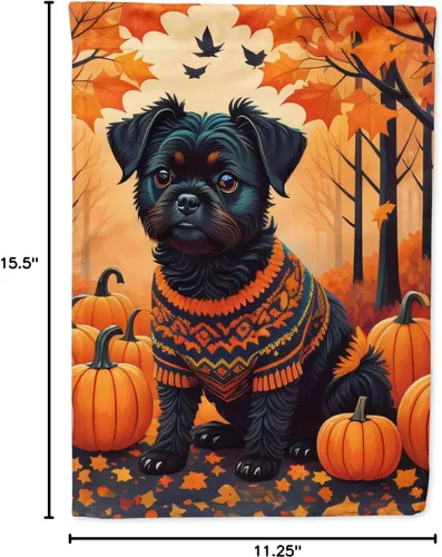 Miniatura 6 de Caroline's Treasures DAC1001GF Affenpinscher - Bandera decorativa para jardín de otoño, decoración para patio exterior, patio, parterres