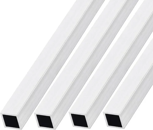 Miniatura 7 de METALLIXITY Tubo cuadrado de aluminio (0.787 in x 0.787 in x 0.059 in x 7.874 in) 4 piezas, tubo de aluminio 6063 - para muebles del hogar