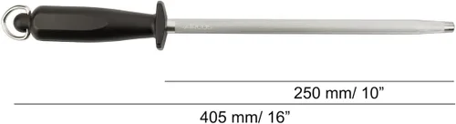 Miniatura 3 de ARCOS Afilado Acero Inoxidable Nitrum de 11 Pulgadas y Hoja de 10.630 in. Serie Chaira. Cuerpo Acero Carbono Cromo Recubierto 11 - Mango