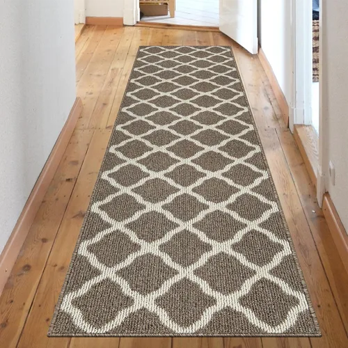 SHACOS Alfombra de pasillo lavable de 2 x 8 pies, con parte trasera de goma antideslizante, resistente a las manchas, alfombra de cocina, color