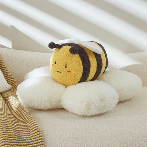 Miniatura 9 de Peluche de abejorro mullido de 13.9 pulgadas, pulshies de abeja de miel con cara linda y alas blancas, juguete de peluche de abejorro de abejorro