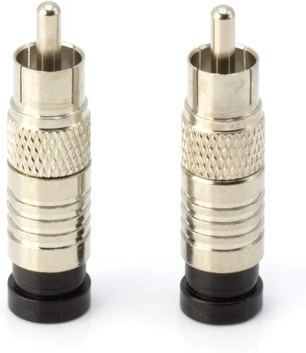 Miniatura 9 de THE CIMPLE CO - Conectores de compresión RCA para cable coaxial RG6 - Conexiones macho universales para RCA, subwoofer, compuesto, componente
