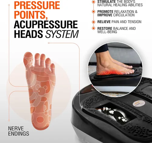 Miniatura 8 de Máquina de masajeador de pies eléctrico Power Legs con control remoto, velocidad ajustable, vibración - masajeador de pantorrilla - masajeador
