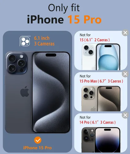 Miniatura 393 de FNTCASE Funda para iPhone 13 Pro-Max: Fundas magnéticas transparentes compatibles con Magsafe Slim anti amarillamiento protección contra caídas