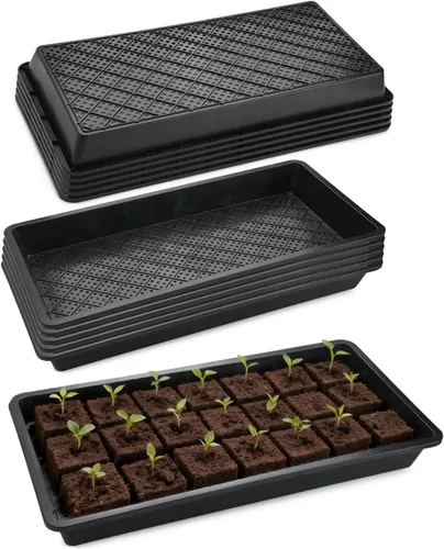 RooTrimmer Paquete de 10 bandejas de malla 1020, bandejas inferiores de malla 1020 extra fuertes con agujeros, 20'' x 10'', bandejas de propagación