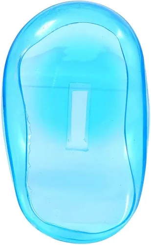 Miniatura 6 de 2 protectores de orejas azules para tinte para el cabello, orejeras de plástico antimanchas del tinte, protector reutilizable para las orejas