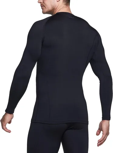 Miniatura 4 de TSLA Paquete de 1 o 2 camisas térmicas de compresión de manga larga para hombre camiseta deportiva de capa base camiseta de invierno para correr