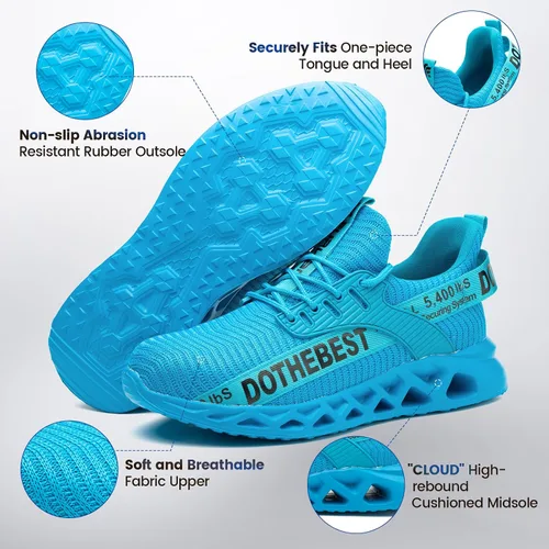 Miniatura 29 de Furuian - Tenis con punta de acero para hombres y mujeres, zapatos de seguridad ligeros, cómodos, a prueba de pinchazos, zapatos de trabajo