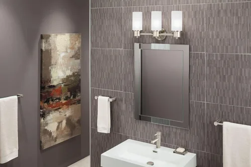 Miniatura 7 de Grifo monocomando Moen de arco alto para baño, 6190BN Níquel cepillado