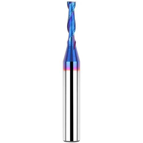 Miniatura 45 de EANOSIC 5 brocas de compresión en espiral de 1/4 pulgadas, longitud de corte de 1-1/4 pulgadas, extralargas de 3 pulgadas, fresadora CNC de carburo