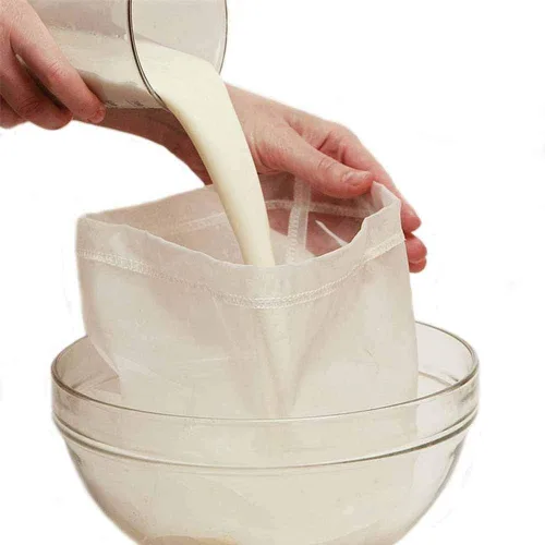 Bolsa de malla fina de calidad alimentaria para leche de almendras y leche de soja, filtro de malla fina de nailon y café frío, 9 x 12 pulgadas (1)