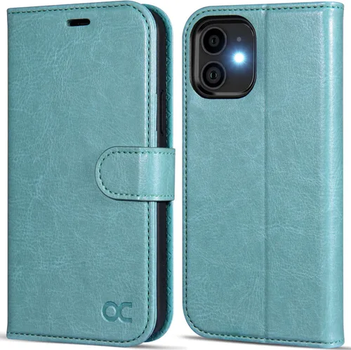 Miniatura 11 de OCASE Compatible con Funda iPhone 12/Compatible con Funda Billetera iPhone 12 Pro, Funda de Cuero PU con Tapa y Portadores de Tarjetas con Bloqueo