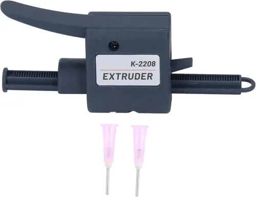 Extrusora de pasta de soldadura K2208 con boquillas de 0.051 in, dispensador de pegamento de flujo de soldadura semiautomático portátil para