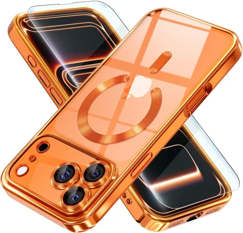 Miniatura 33 de Misea Funda magnética para iPhone 14 compatible con MagSafe [nunca amarillenta] [protección contra caídas de grado militar] protector completo