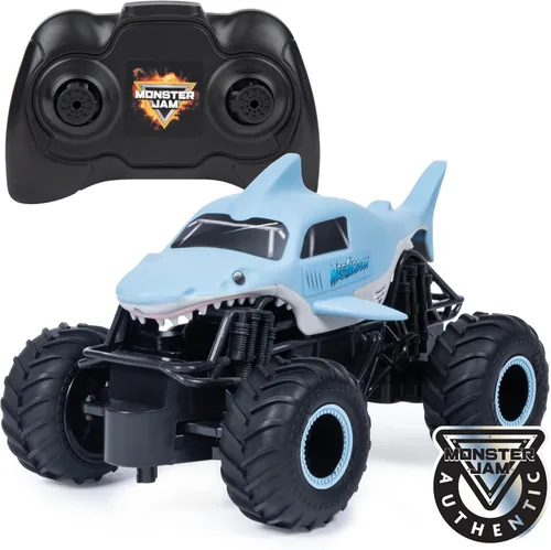 Monster Jam, Camión monstruo oficial Megalodon a control remoto, escala 1:24, 2.4 GHz, para edades de 4 años en adelante