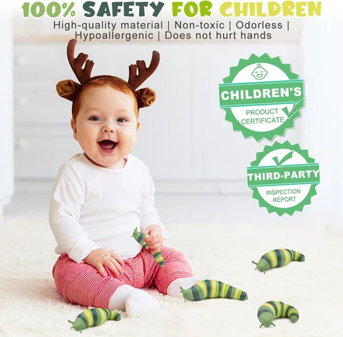 Miniatura 3 de Cevioce Babosa sensorial, mini babosa para adultos y niños, juguete sensorial para autismo, a partir de 3 años, relleno de Pascua (verde)