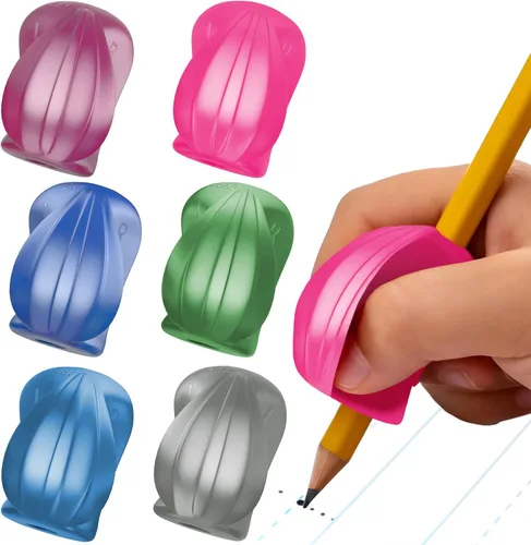 The Pencil Grip Agarres para Lápices, El Agarre Cruzado, Ayuda de Escritura Ergonómica Metálica Para Diestros y Zurdos, Agarres de Lápices Metálico.