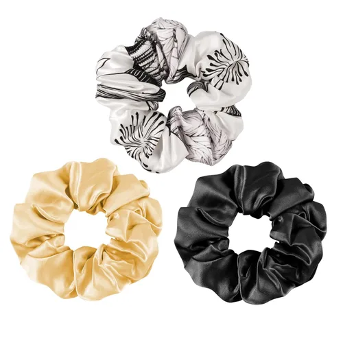 Miniatura 16 de OLESILK 100% Seda de Morera - Scrunchies para el cabello, mujeres y niñas, ligas de seda para cabello rizado y con roturas, sin daños, elásticos 3