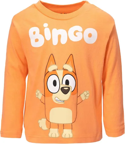 Bluey Bingo Chilli Mom Bandit Dad Long Sleeve Matching Family T-Shirt Toddler to Adult