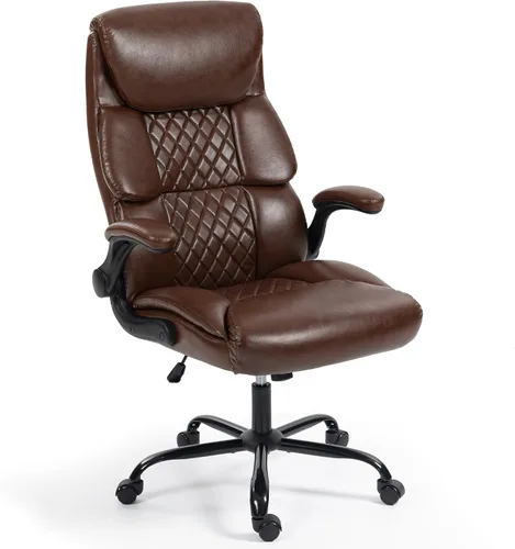 Miniatura 9 de Silla de oficina – Silla ergonómica de escritorio para computadora con respaldo alto con función mecedora y soporte lumbar, silla ejecutiva cómoda