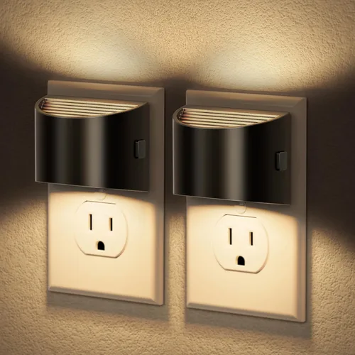 Miniatura 14 de JandCase Luz nocturna, luces nocturnas automáticas enchufables a la pared, paquete de 2 luces nocturnas modernas con sensor de luz automática, luz