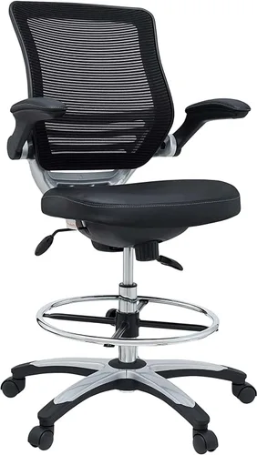 Miniatura 6 de Modway EEI-211-BRN Edge Drafting Chair - Silla de recepción - Silla de dibujo con brazo abatible en color marrón