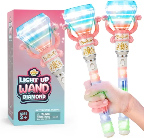 Miniatura 9 de IPIDIPI TOYS Varita de copo de nieve – Varita mágica giratoria iluminada para niños, hadas de princesa, rellenos de calcetines de Navidad, juguetes
