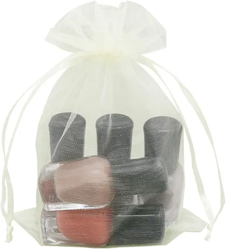 Miniatura 5 de HRX Package Bolsas de organza de 4 x 6 pulgadas, 100 unidades, bolsas de malla para joyas, bolsas de regalo con cordón para dulces, bolsitas