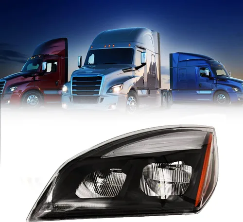 Torque Reemplazo de faros delanteros LED negros del lado izquierdo del conductor para camiones Freightliner Cascadia 2018 2019 2020 2021 2022