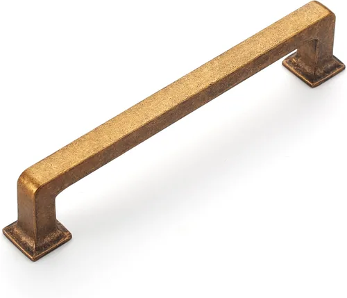 Miniatura 38 de Amerdeco - Paquete de 10 tiradores de latón cepillado para armarios con orificio central de 3 pulgadas (76 mm), tiradores para armarios de cocina