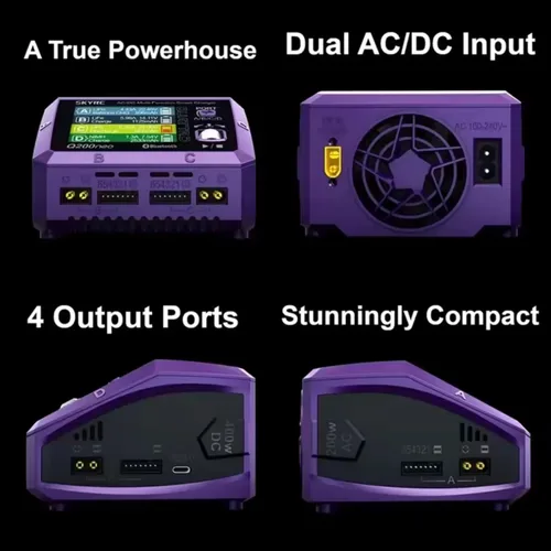 Miniatura 3 de Q200neo - Cargador de batería inteligente AC/DC, cargador de equilibrio Lipo de 200 W CA/400 W CC para LiPo LiHV Li-ion Life de 1-6S, NiMH NiCd Pb