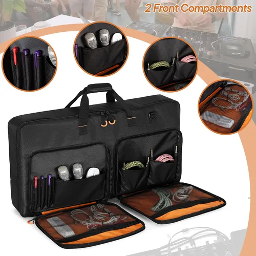 Miniatura 2 de Rexmica Bolsa de transporte compatible con Pioneer DDJ RX/DDJ SX/DDJ SX2 / DDJ SX3 / Denon MC7000 / Numark NS6, bolsa de almacenamiento