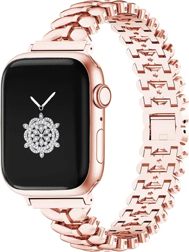 Miniatura 9 de Correas de cadena cool de 38/40/41/42/44/45/46mm para mujeres compatibles con las correas de Apple Watch Series 11/ SE3/10/9/8/7/6/5/4, pulsera