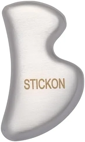 Miniatura 3 de STICKON Juego de herramientas de raspador muscular Gua Sha de acero inoxidable 2 en 1, herramientas IASTM, herramienta de masaje de tejidos blandos