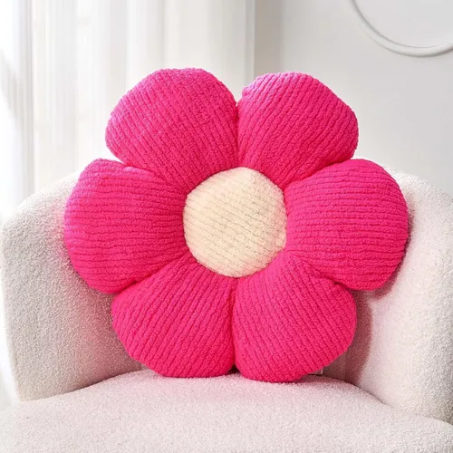 Miniatura 26 de Kcvvcr Almohada Decorativa de Flores, Almohada de Suelo Suave Blanca con Forma de 14.9" para Decoración del Hogar, Lindas Almohadas Decorativas