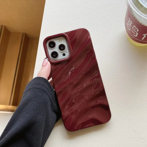 Miniatura 2 de Funda de teléfono con patrón de ondas de agua compatible con iPhone 14 Plus/15 Plus, bonita funda de lujo con forma de onda para mujeres y hombres