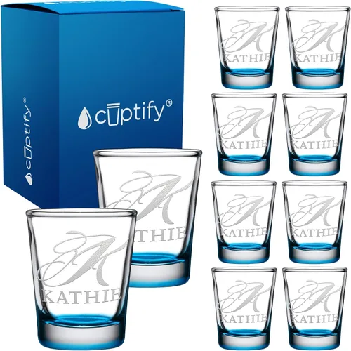 Miniatura 27 de Juego de 2 vasos de chupito personalizados para hombre, fondo azul, 2 onzas, grabados, regalo personalizado para cumpleaños, bodas, día del padre