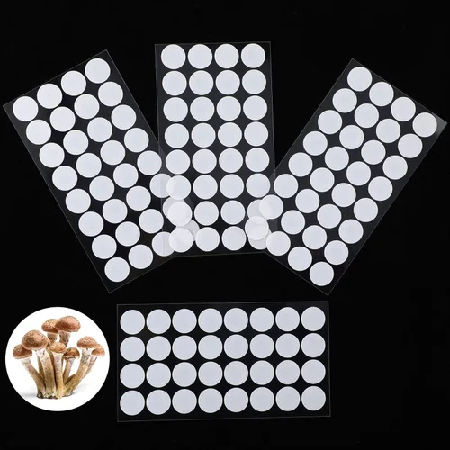 Zonon 128 piezas de pegatinas de papel de filtro sintético de 20 mm 0.3 µm, disco de filtro sintético aplicado bajo frasco de masón de boca ancha