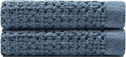 Miniatura 24 de ONSEN Supima® - Toalla de baño de punto gofre, grande, de secado rápido, 100% algodón estadounidense, ligera y absorbente, 38 x 67 pulgadas