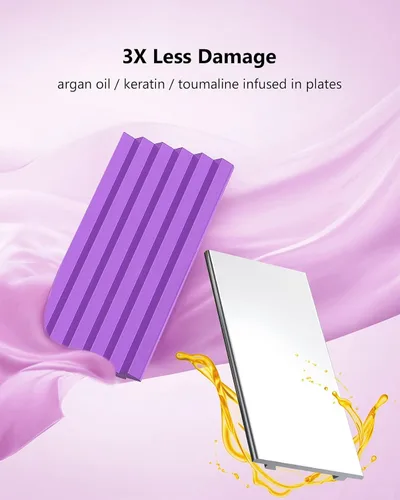 Miniatura 5 de Terviiix Rizadora de Cabello para Mujeres con 4 Placas Intercambiables, Rizadora para Cabello con Infusión de Queratina y Aceite de Argán, Rizadora