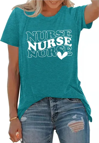 Miniatura 2 de Camisa de enfermería para mujer, camiseta de escuela de enfermería, inspiración, camisetas de regalo para enfermeras, blusas casuales para enfermeras