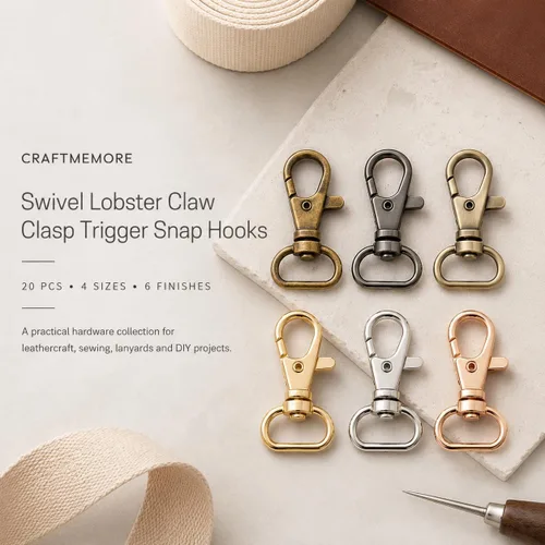 Miniatura 4 de CRAFTMEMORE Ganchos de presión de gatillo de 1 pulgada, clásicos cierres de langosta giratorios para bolso, 20 unidades, CSPS (latón antiguo)
